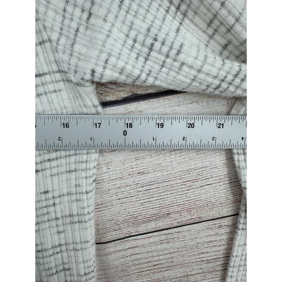 Saturday Sunday Anthropologie Open Front Knit Cardigan Womens Small White Gray - Picture 9 of 10